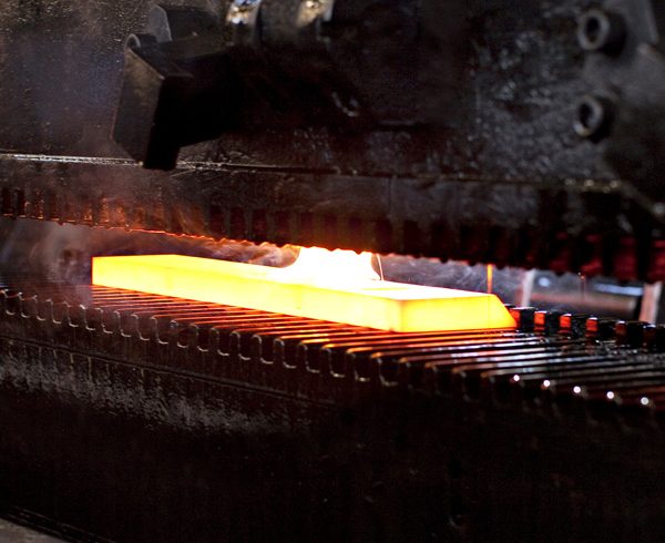 Tempered blades going through the annealing process